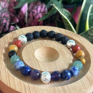 🌈 Handmade Chakra Crystal Gemstone Beaded Bracelet